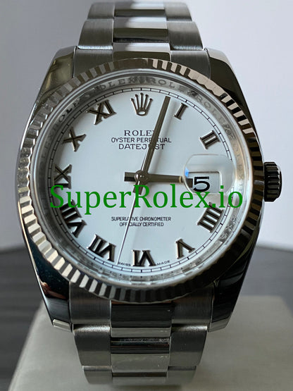 Rolex Datejust 36 Steel White Roman Dial Ref.116234