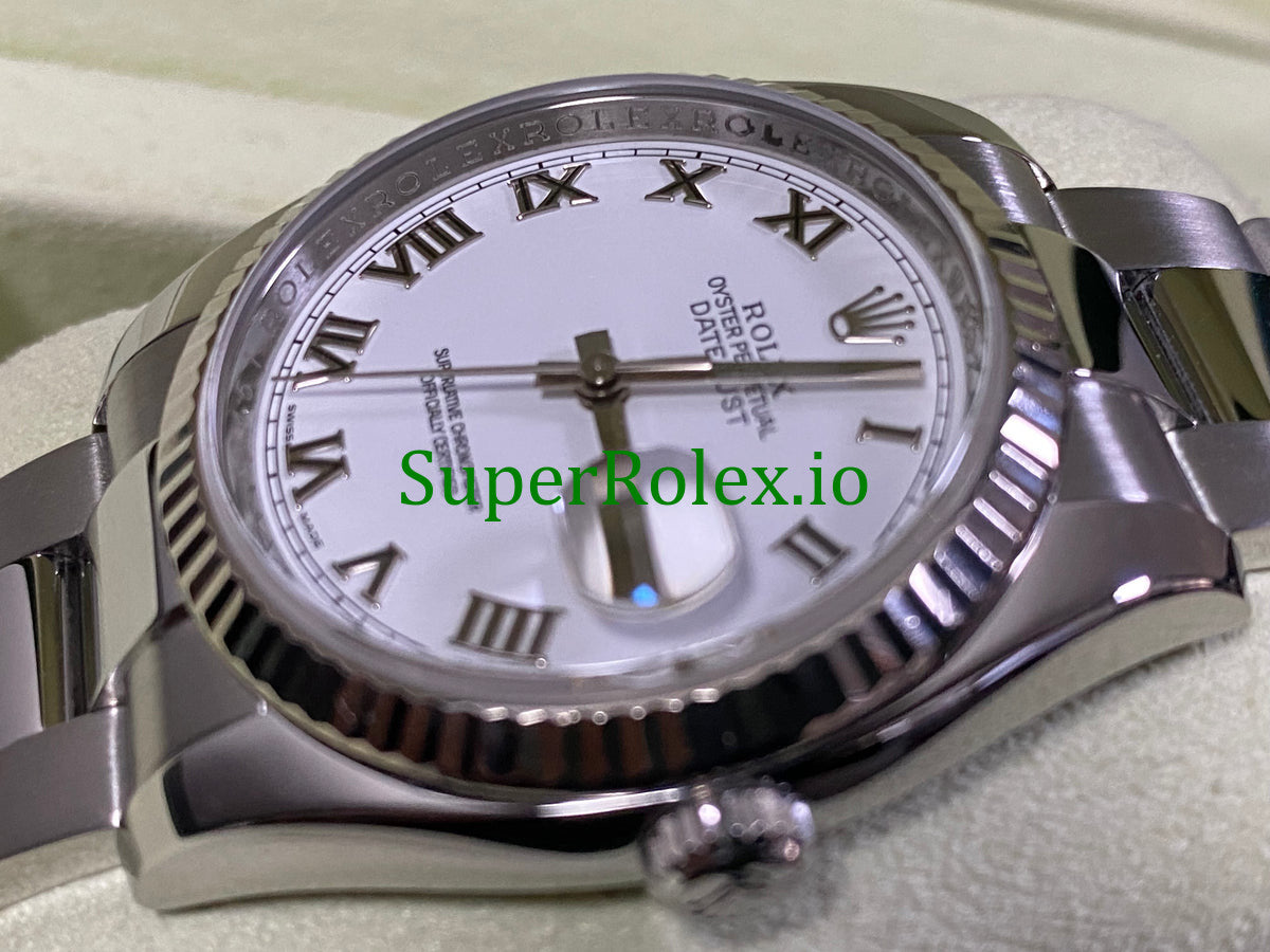 Rolex Datejust 36 Steel White Roman Dial Ref.116234