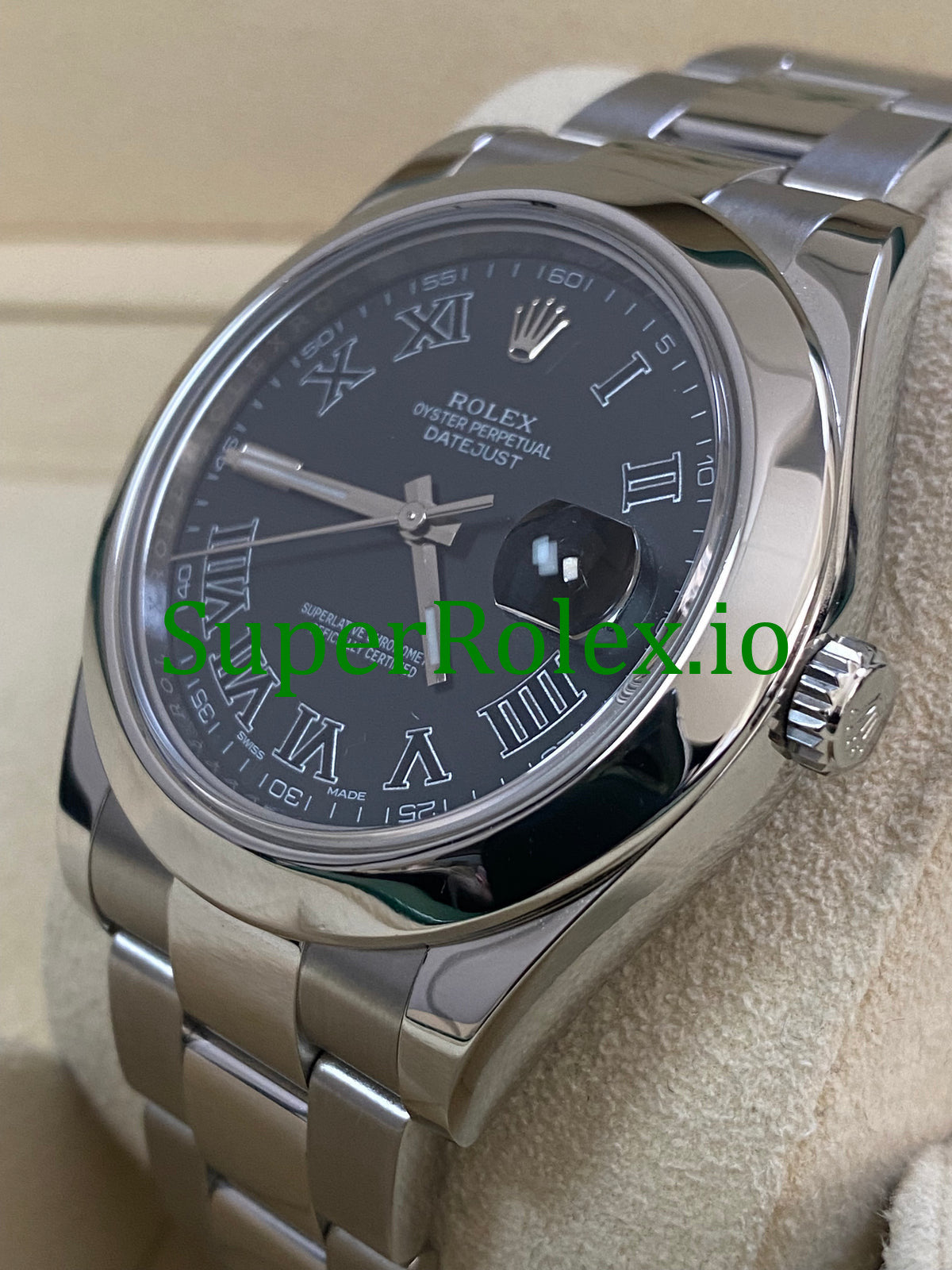 Rolex Datejust II 41 Steel Black Roman Dial Ref.116300