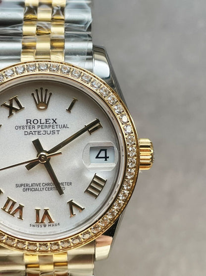 Rolex Datejust 31mm 278273 YG/SS White Dial Diamond Bezel