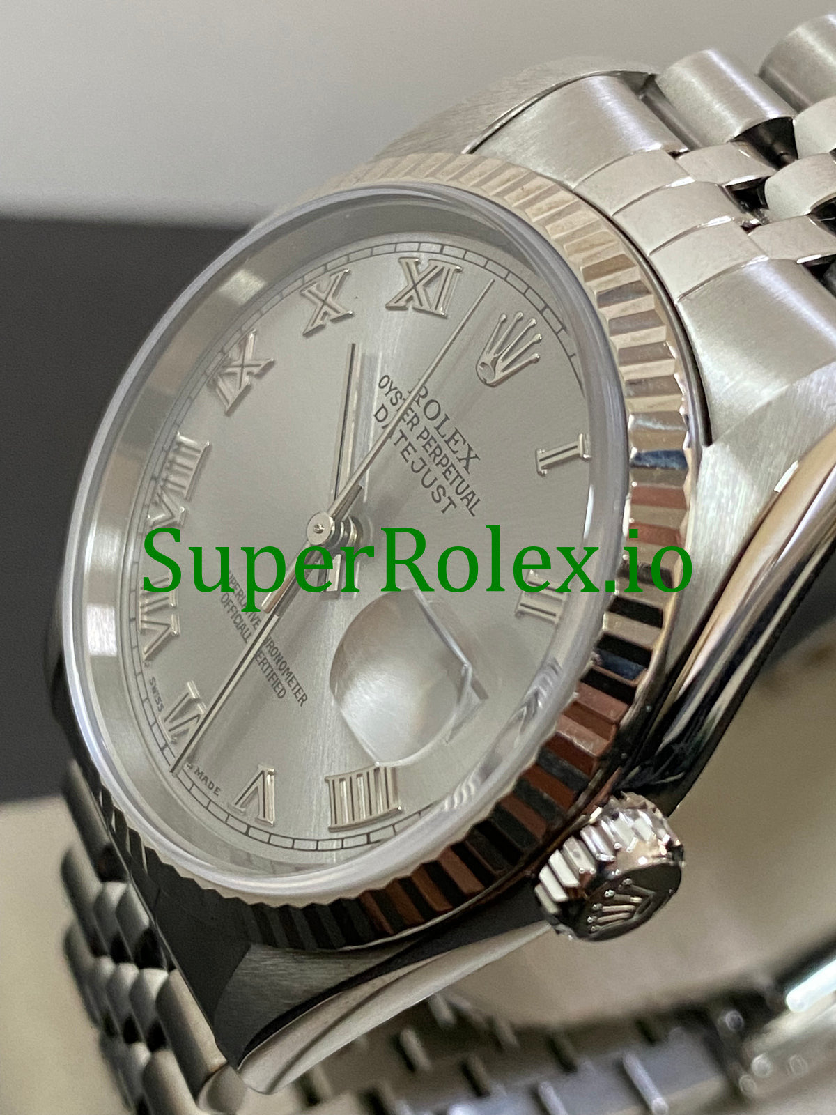 Rolex Datejust 36 Steel Rhodium Roman Dial Ref.16234