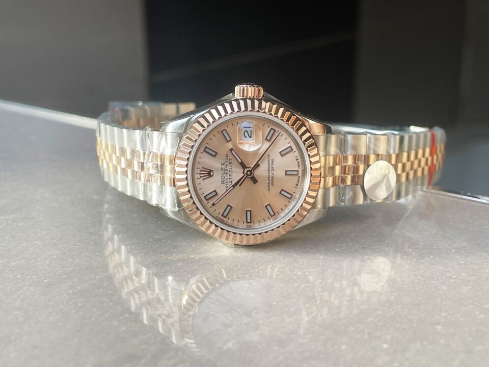 Rolex Datejust 28mm 904L RG/SS Champagne Dial A2671