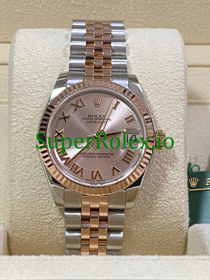 Rolex Datejust 31 Everose Gold Pink Roman Dial Ref.178271