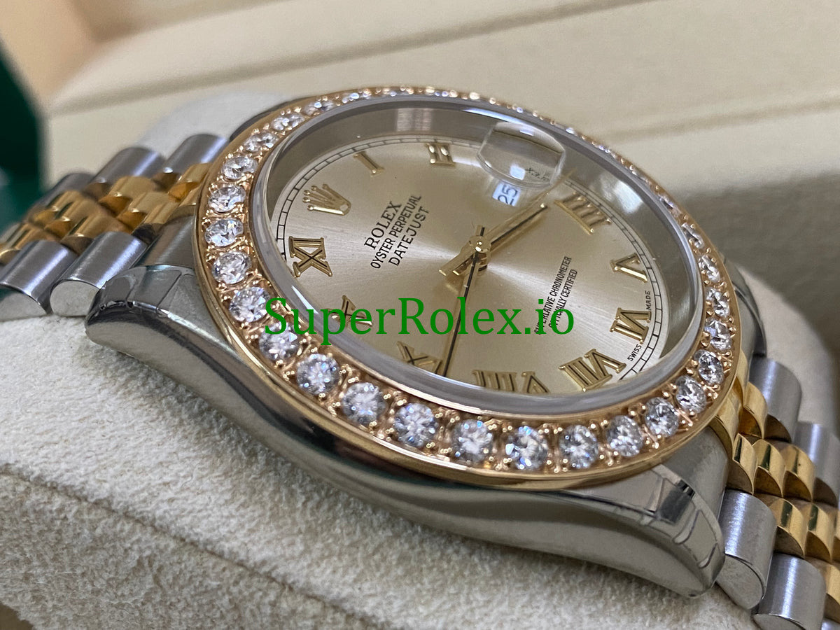 Rolex Datejust 36 Steel and Yellow Gold Silver Roman Dial Ref.116233