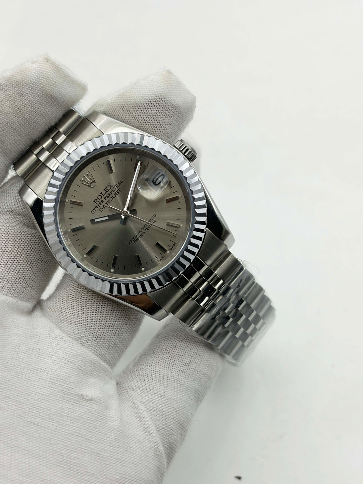 Rolex Steel Grey Index Dial Datejust 36 Ref.1601