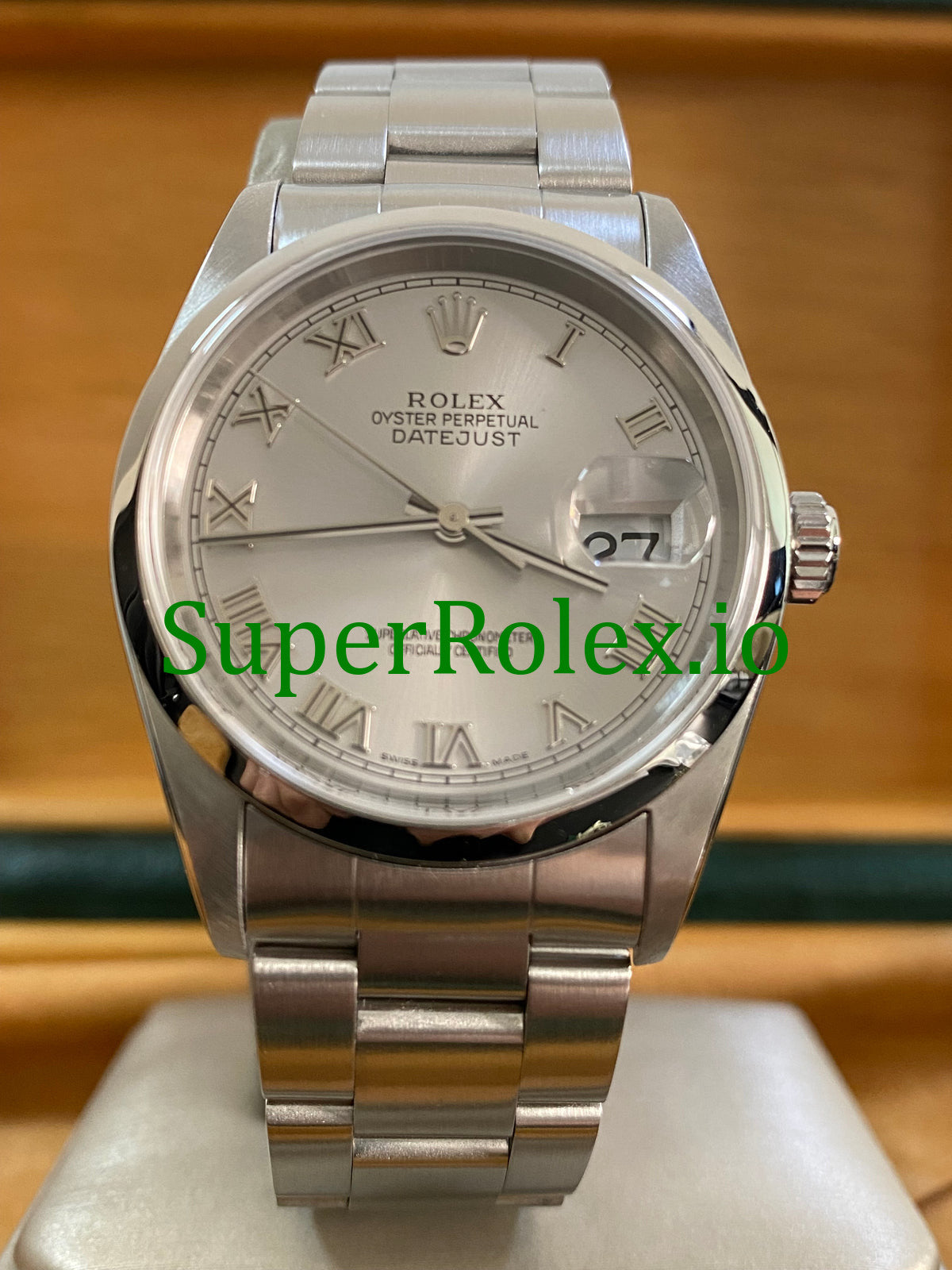 Rolex Datejust 36 Steel Silver Roman Dial Ref.16200