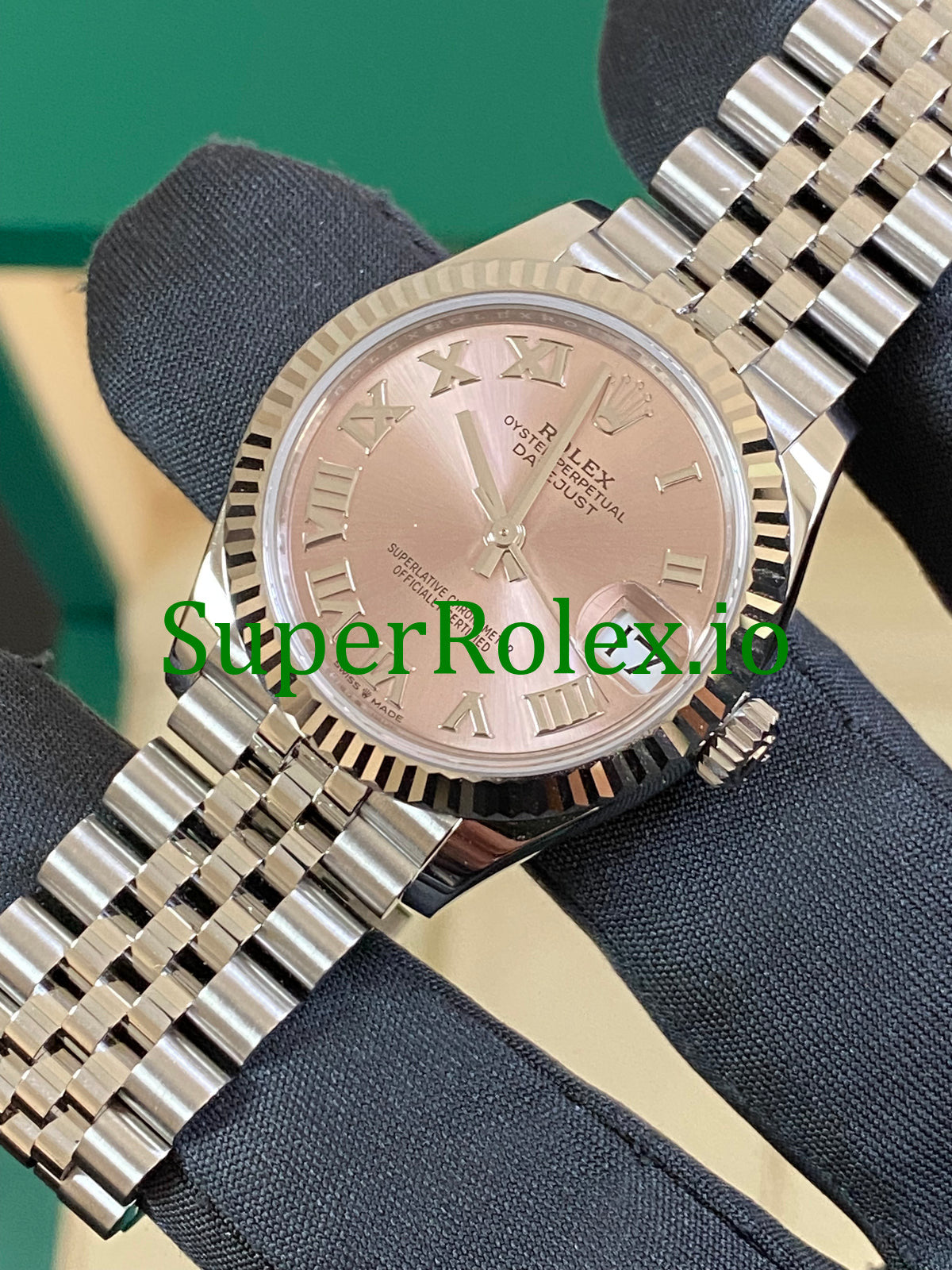 Rolex Datejust 31 Steel and White Gold Pink Roman Dial Ref.278274