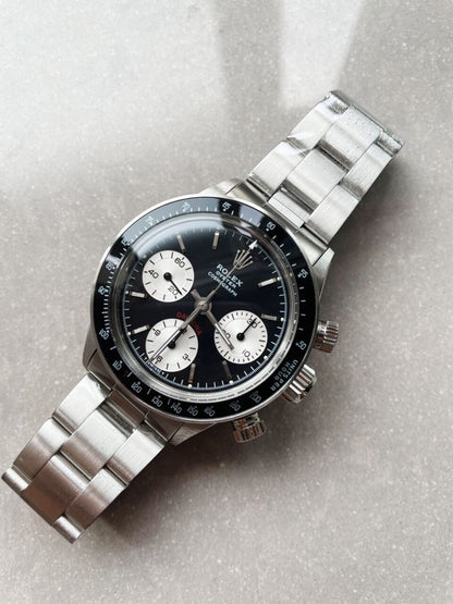 VINTAGE Rolex Daytona 6263 SS Black Dial 2 on Bracelet Venus 75
