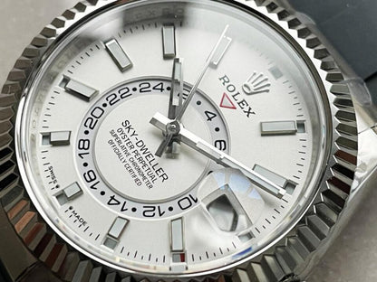 Noob FACTORY 1:1 Rolex Sky-Dweller 326934 904L SS Noob 1:1 Best Edition White Dial Asian 23J to 9001