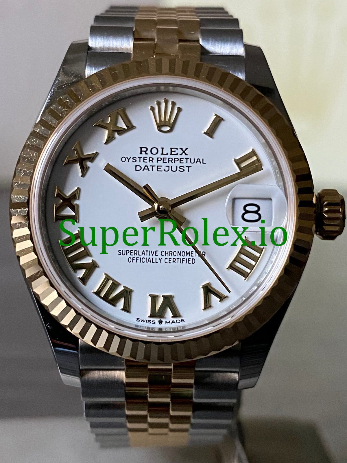 Rolex Datejust 31 Steel and Yellow Gold White Roman Dial Ref.278273
