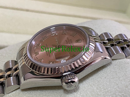 Rolex Lady-Datejust 26MM Steel Pink Roman Dial Ref.79174