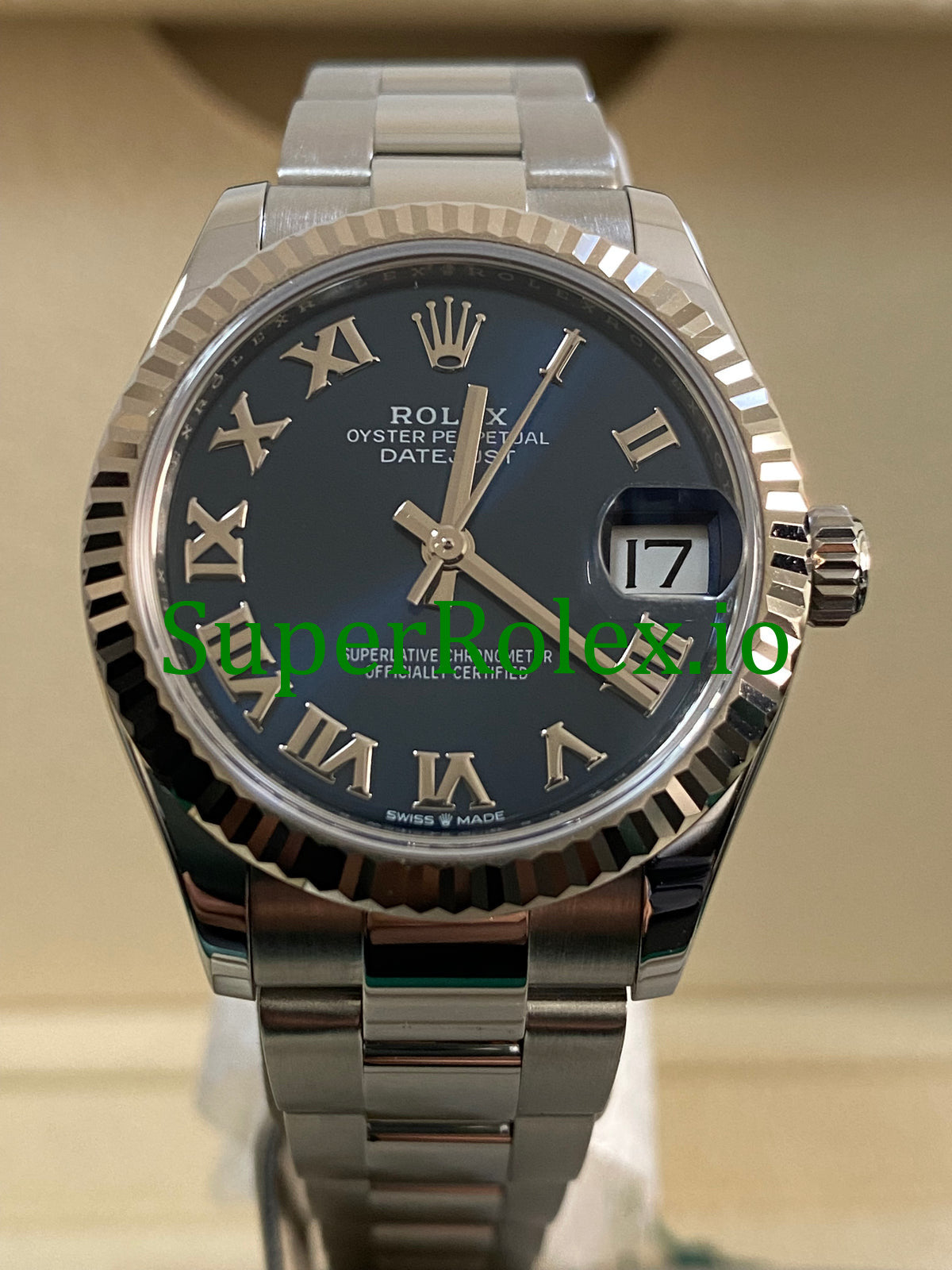 Rolex Datejust 31 Steel and White Gold Blue Roman Dial Ref.278274