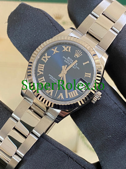 Rolex Datejust 31 Steel and White Gold Blue Roman Dial Ref.278274