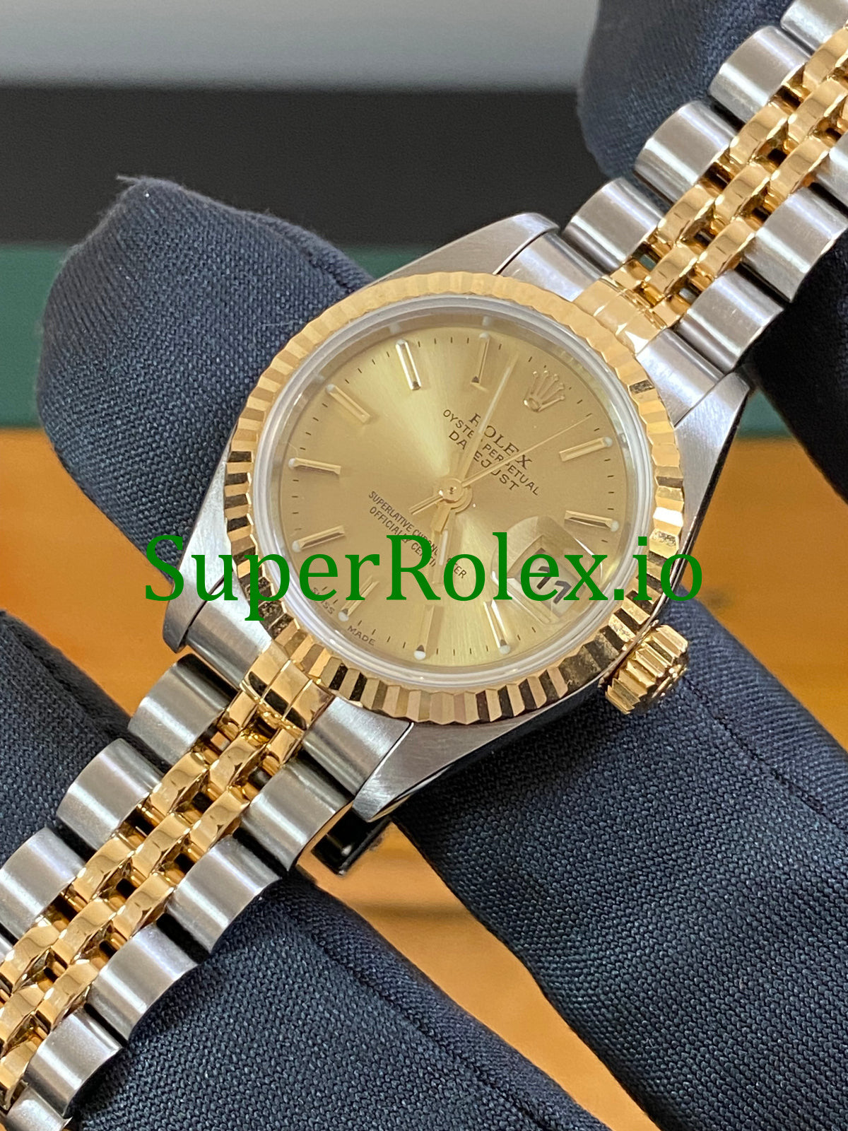 Rolex Lady-Datejust 26MM Yellow Gold and Steel Champagne Index Dial Ref.79173