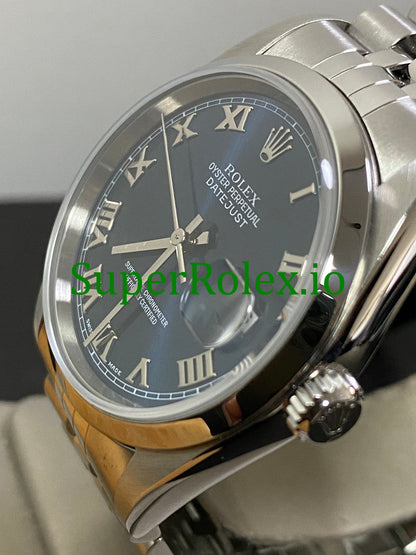 Rolex Datejust 36 Steel Blue Roman Dial Ref.16200