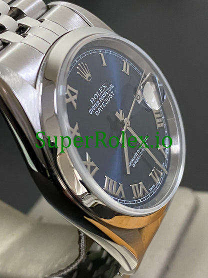 Rolex Datejust 36 Steel Blue Roman Dial Ref.16200
