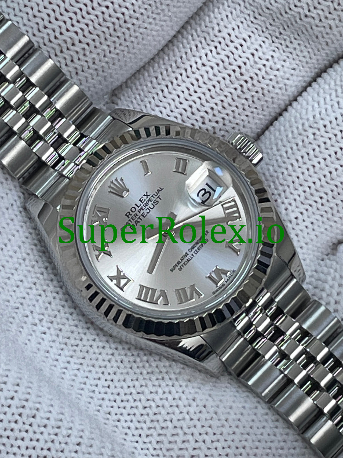 Rolex Lady-Datejust 28 Silver Roman Dial Ref.279174