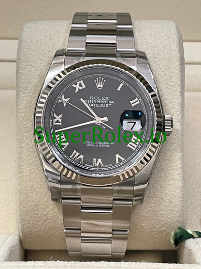 Rolex Datejust 36 Steel Black Roman Dial Ref.116234