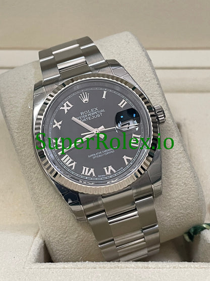Rolex Datejust 36 Steel Black Roman Dial Ref.116234