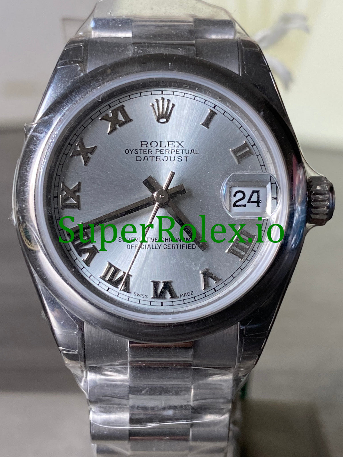 Rolex Platinum Dial Datejust 31 Silver Roman Roman Ref.178246