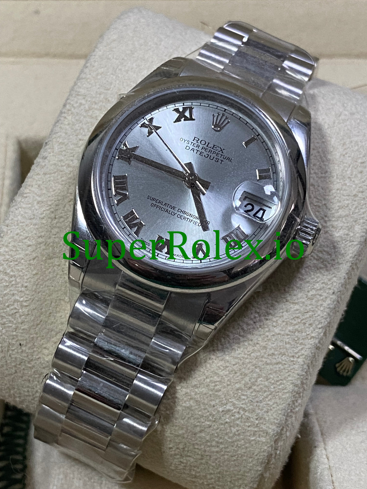 Rolex Platinum Dial Datejust 31 Silver Roman Roman Ref.178246