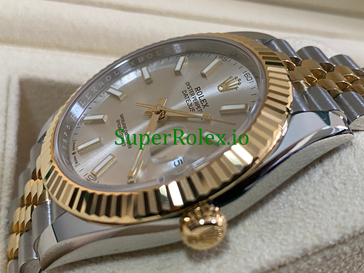 Rolex Datejust 41 Steel and Yellow Gold Silver Index Dial Ref.126333