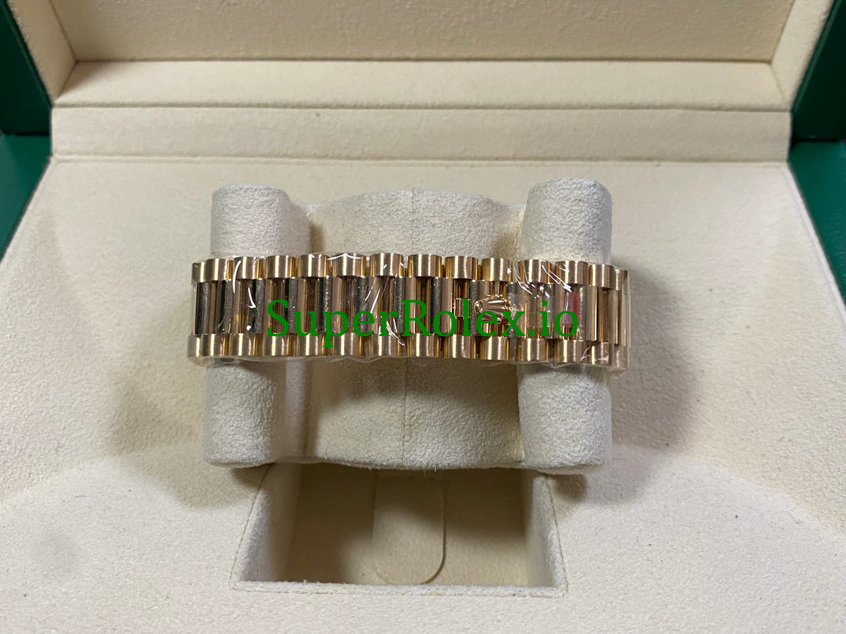 Rolex Day-Date 36MM Yellow Gold Turquoise Diamond-Set Dial Ref.128238