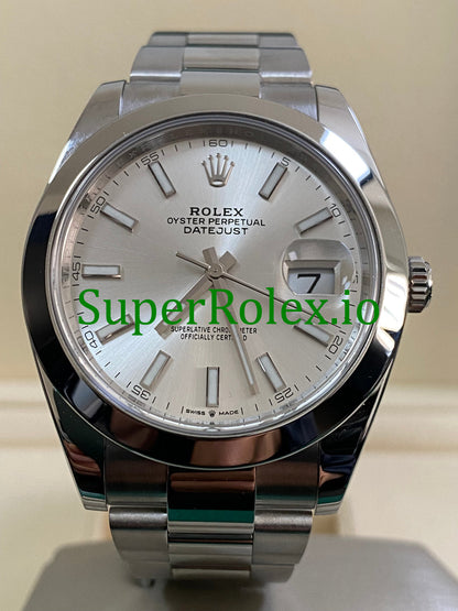 Rolex Datejust 41 Steel Silver Index Dial Ref.126300