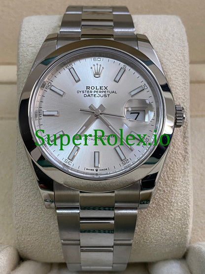 Rolex Datejust 41 Steel Silver Index Dial Ref.126300