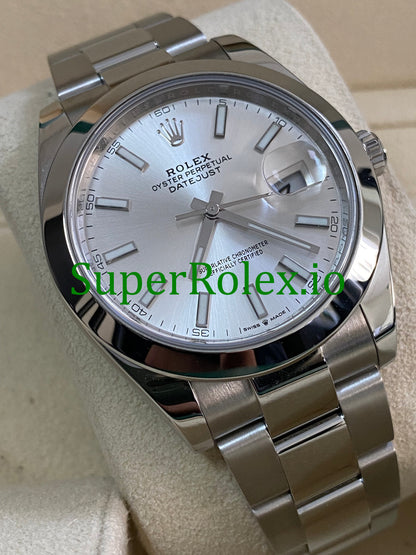 Rolex Datejust 41 Steel Silver Index Dial Ref.126300