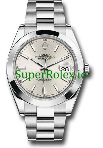 Rolex Datejust 41 Steel Silver Index Dial Ref.126300