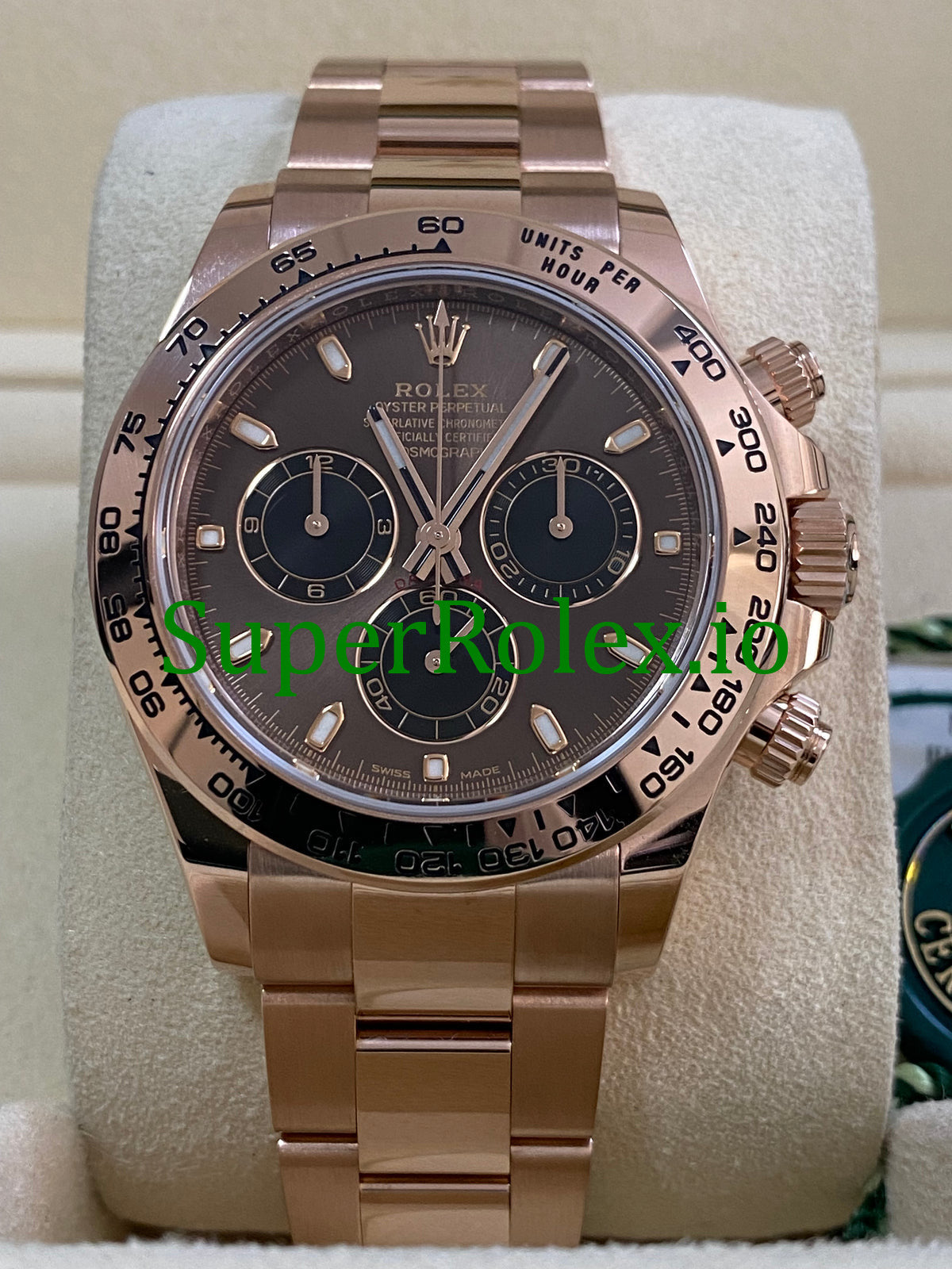 Rolex Cosmograph Daytona 40 Everose Gold Chocolate Index Dial  Ref.116505