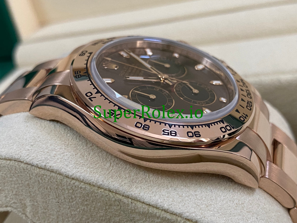 Rolex Cosmograph Daytona 40 Everose Gold Chocolate Index Dial  Ref.116505