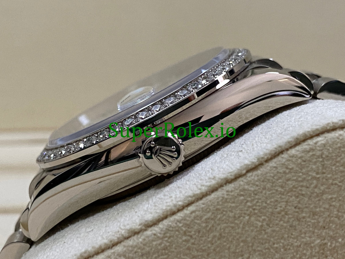 Rolex Day-Date 36MM White Gold Diamond Bezel Ref.128349RBR