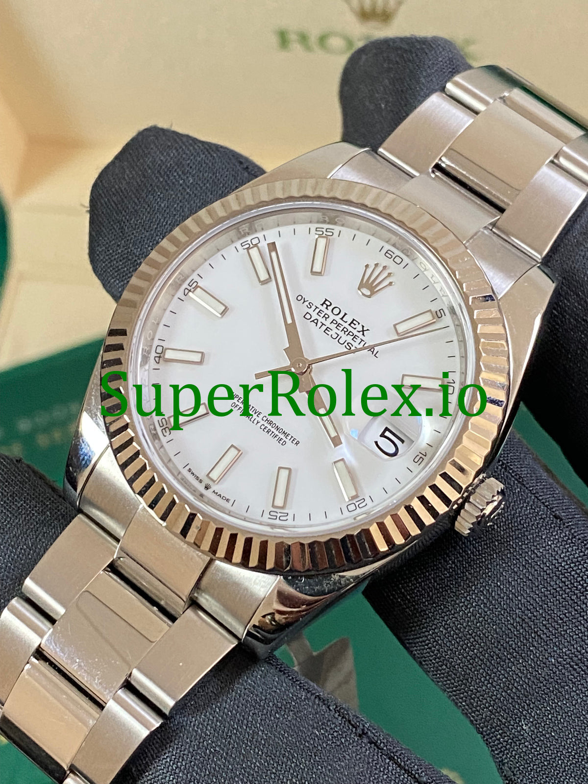 Rolex Datejust 41 Steel and White Gold Rolesor White Index Dial Ref.126334