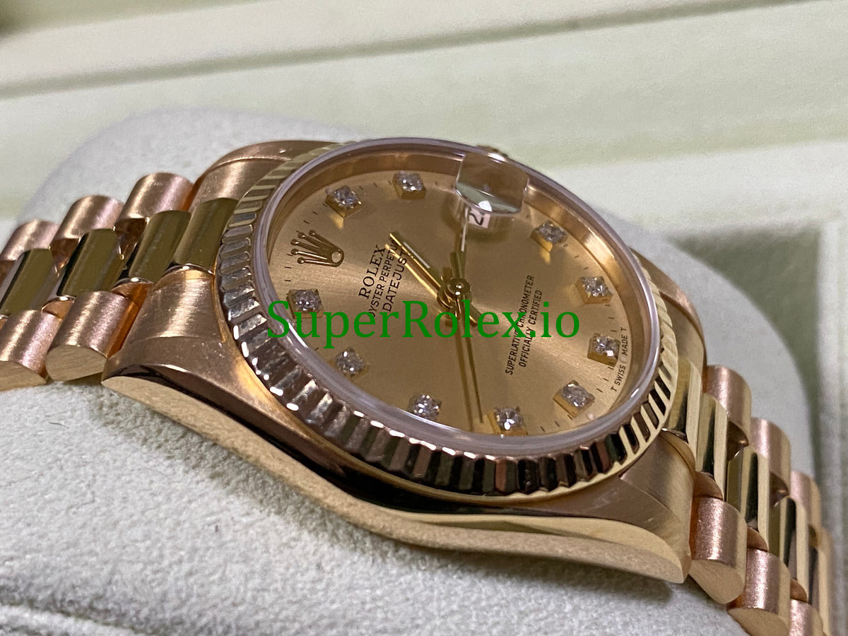Rolex Datejust 31 Yellow Gold Diamond Dial Ref.68278
