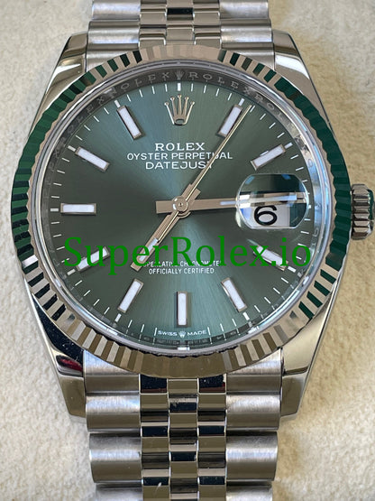 Rolex Datejust 36 Steel Mint Green Dial Ref.126234