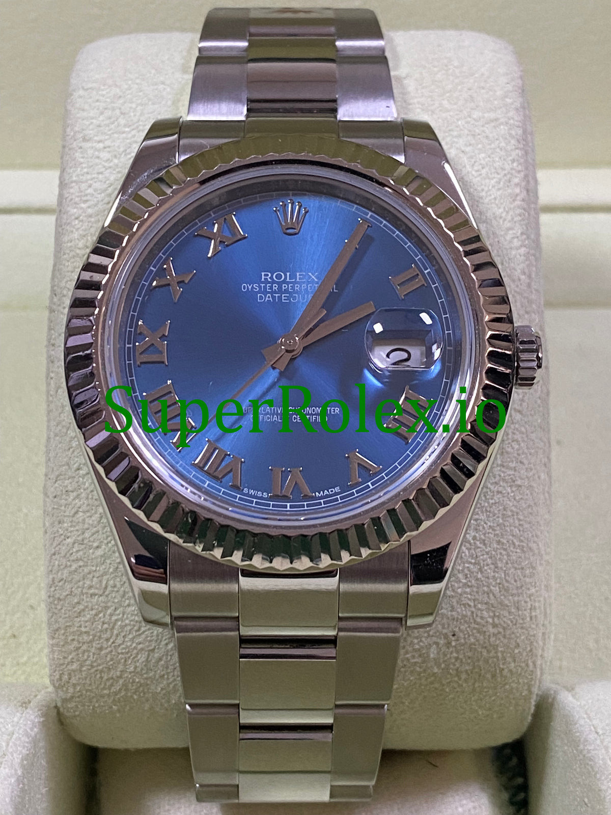 Rolex Datejust II 41 Steel Blue Roman Dial Ref.116334