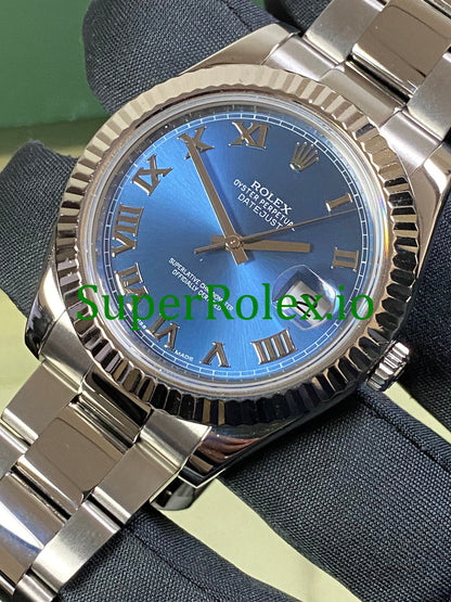 Rolex Datejust II 41 Steel Blue Roman Dial Ref.116334