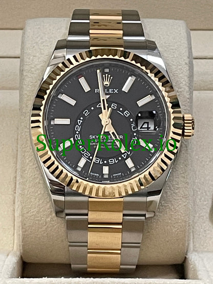 Rolex Sky-Dweller Yellow Rolesor Ref.326933- Black Index Dial