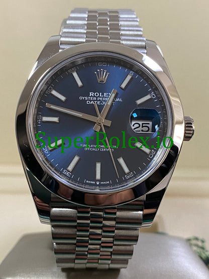 Rolex Datejust 41 Steel Blue Index Dial Ref.126300