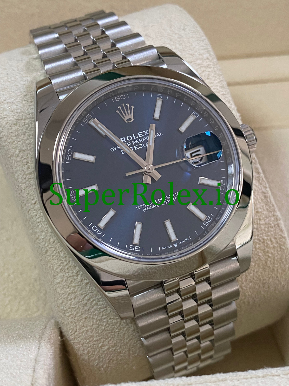 Rolex Datejust 41 Steel Blue Index Dial Ref.126300
