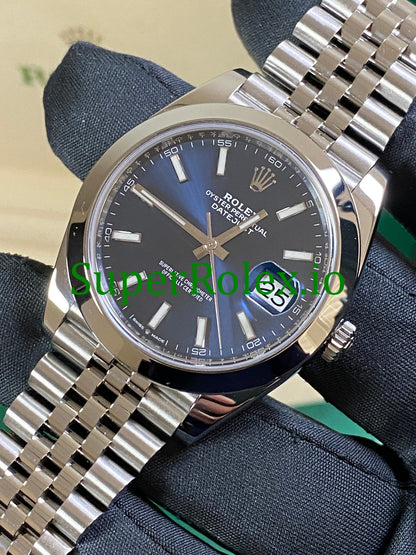 Rolex Datejust 41 Steel Blue Index Dial Ref.126300