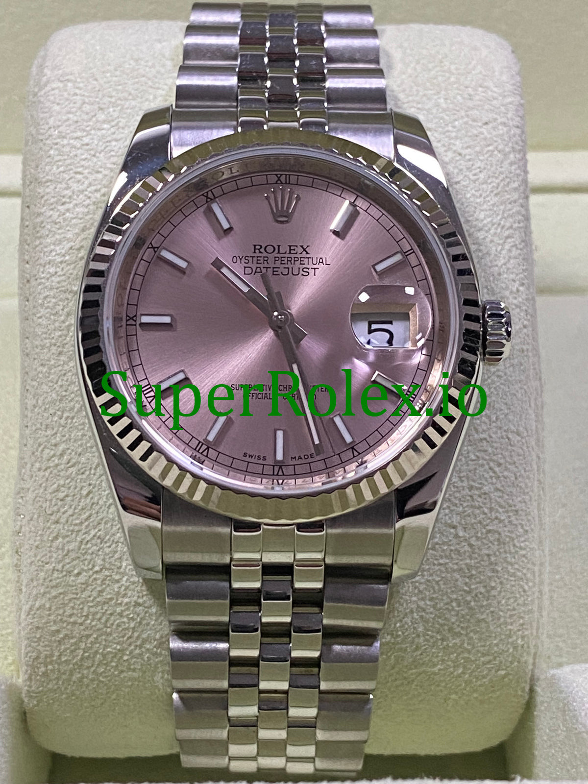 Rolex Datejust 36 Steel Pink Index Dial Ref.116234