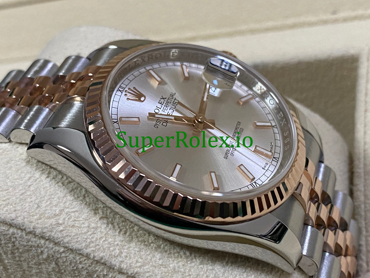 Rolex Datejust 36 Steel and Everose Gold Sundust Dial Ref.116231