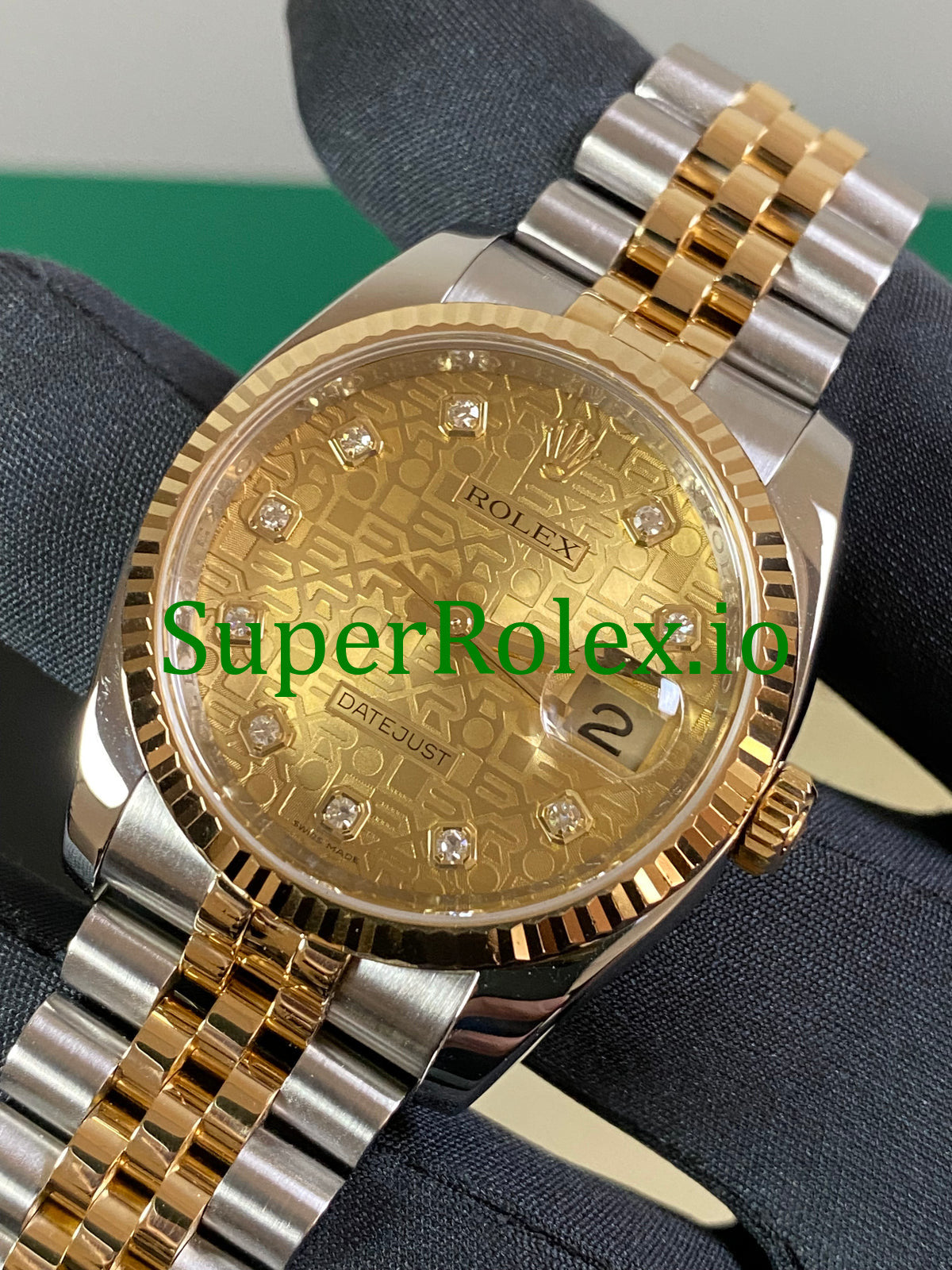 Rolex Datejust 36 Steel and Yellow Gold Diamond Dial Ref.116233